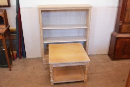 A Light Oak-Finish Book Shelves