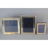 Three Silver Photo Frames