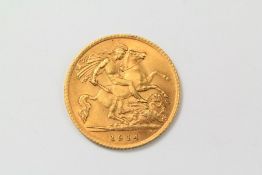 A George V Gold Half Sovereign