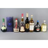 A Quantity of Vintage Continental Liqueurs and Cognacs