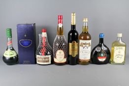 A Quantity of Vintage Continental Liqueurs and Cognacs