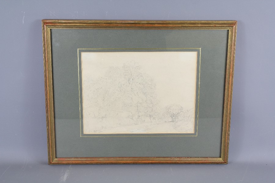 Attributed to John Constable Pencil Drawing