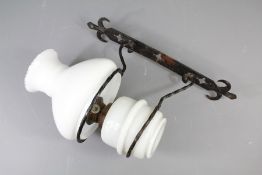 A Victorian Wall Mounted Oil Lamp