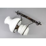 A Victorian Wall Mounted Oil Lamp