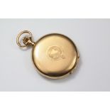 A Gentleman's J.F Boutte Geneva 14ct Yellow Gold Pocket Watch