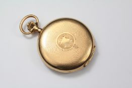 A Gentleman's J.F Boutte Geneva 14ct Yellow Gold Pocket Watch