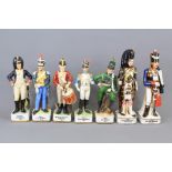 A Quantity of Porcelain Military Figurines