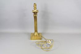 A Brass Standard Lamp