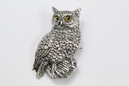 A Silver Owl Brooch
