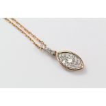 An 18ct Rose Gold Diamond Pendant Necklace