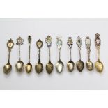 A Collection of Fifty Sterling Silver North American Tea Spoons
