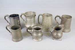 A Box of 19th Century Pewter