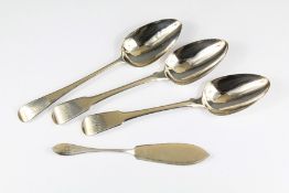 Three Georgian Silver Table Spoons