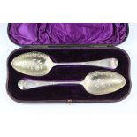 A Pair of 18th Century Silver Serving Spoons