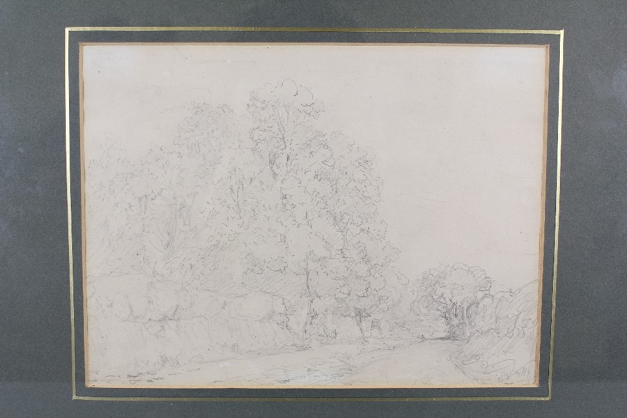 Attributed to John Constable Pencil Drawing - Image 3 of 7