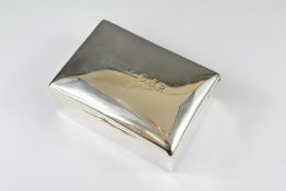 A Victorian Silver Cigarette Box