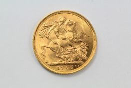 An Edward VII Full Gold Sovereign