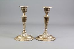 A Pair of Silver Candlesticks