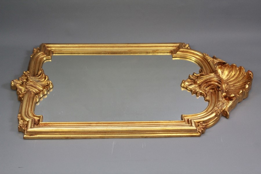 A Contemporary Gilt Composite Baroque-Style Wall Mirror