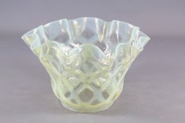 A Victorian Vaseline Tulip Oil Lamp Shade