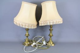 A Pair of Brass Table Lamps