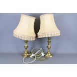 A Pair of Brass Table Lamps