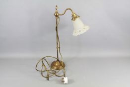 An Edwardian-Style Brass Lamp Stand