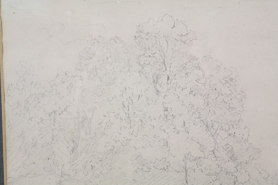 Attributed to John Constable Pencil Drawing - Image 5 of 7