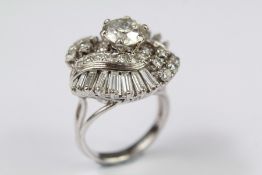 An 18ct White Gold Diamond Cocktail Ring