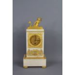 A Late 19th Century Marble and Gilt Brass Mantel Clock