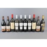 Ten Bottles of Italian and Spanish Red Wines