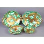 Rare Noritake Porcelain Art Deco Style Green/Gold Porcelain