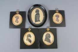 Five Georgian Portrait Silhouettes