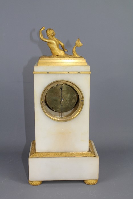 A Late 19th Century Marble and Gilt Brass Mantel Clock - Image 2 of 2