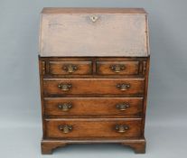 A Georgian Oak Writing Bureau