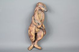 A Hand-crafted Pottery Figure of a Meerkat