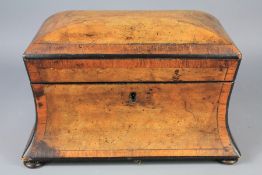 A Late Georgian Walnut Tea Caddy