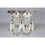 Six Silver Plate Wine Goblets