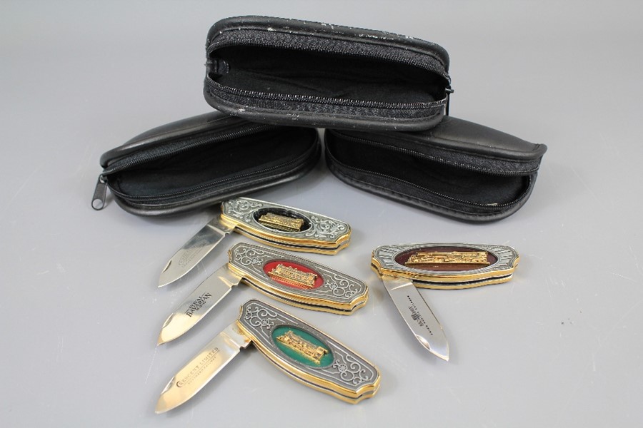 Four Franklin Collector Pocket Knives