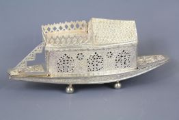 An Indian Silver Houseboat