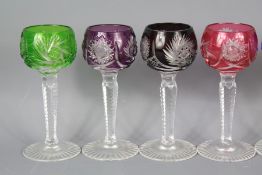 Six Bohemian Liqueur Glasses