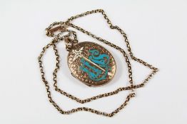 Antique 9ct Gold and Enamel Locket