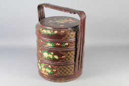 A Chinese Bamboo Picnic Basket