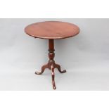 Antique Mahogany Tilt-top Circular Occasional Table