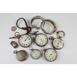 Silver Pocket Open-faced Pocket Watches