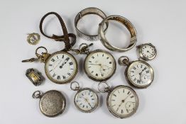 Silver Pocket Open-faced Pocket Watches