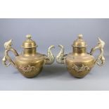 Two Copper Tibetan Teapots