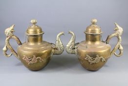 Two Copper Tibetan Teapots