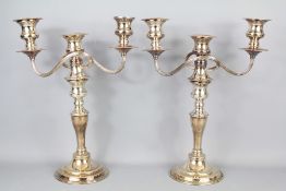 A Pair of Silver-Plated Elkington Candelabra