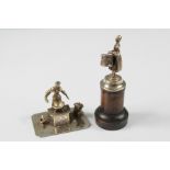 Two Silver Miniature Figures